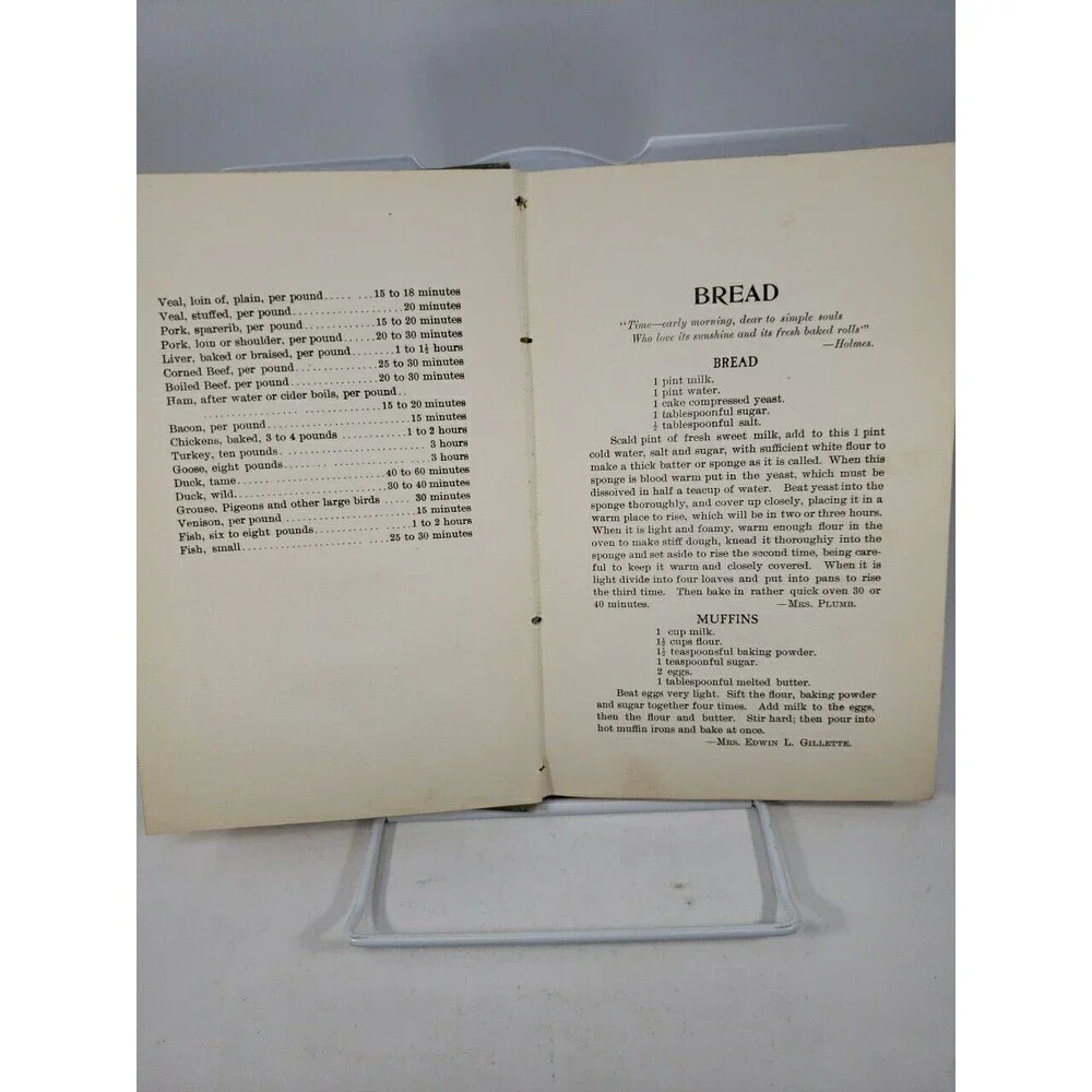 Chosen Recipes Cookbook 1905 Women of the First Unitarian Church of Chicago